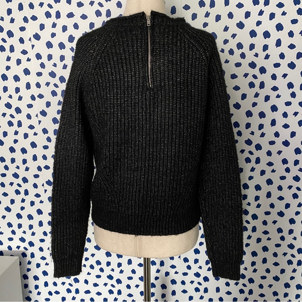 Anthropologie Pepin Cable Knit Crop Zip Sweater View 2